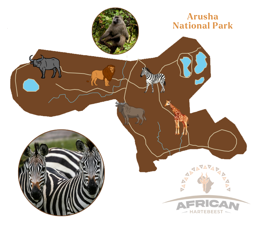 Arusha National Park Map